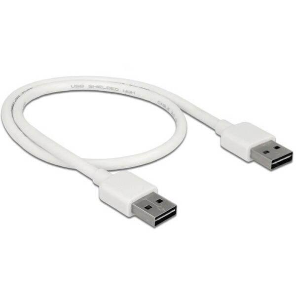 Delock USB-kabel USB 2.0 USB-A stekker, USB-A stekker 0.50 m Wit 85192