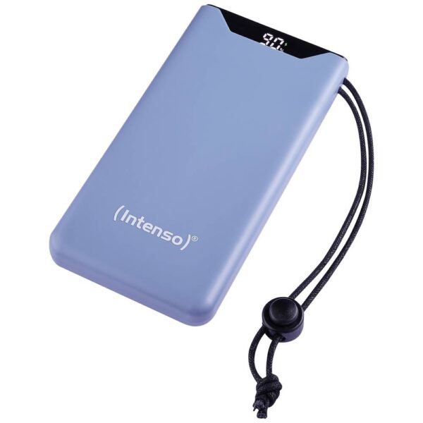 Intenso F10000 Powerbank 10000 mAh Quick Charge, USB PD LiPo USB-A, USB-C Blauw Statusweergave