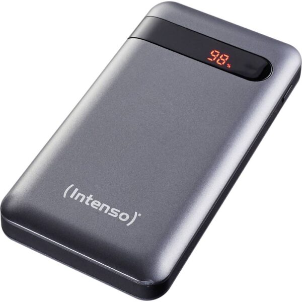 Intenso PD10000 Powerbank 10000 mAh Quick Charge 3.0, USB PD 3.0 LiPo Zwart Statusweergave
