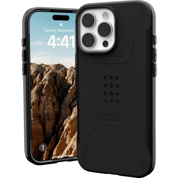 UAG Civilian MagSafe Case Cover Apple iPhone 16 Pro Max Zwart Stootbestendig