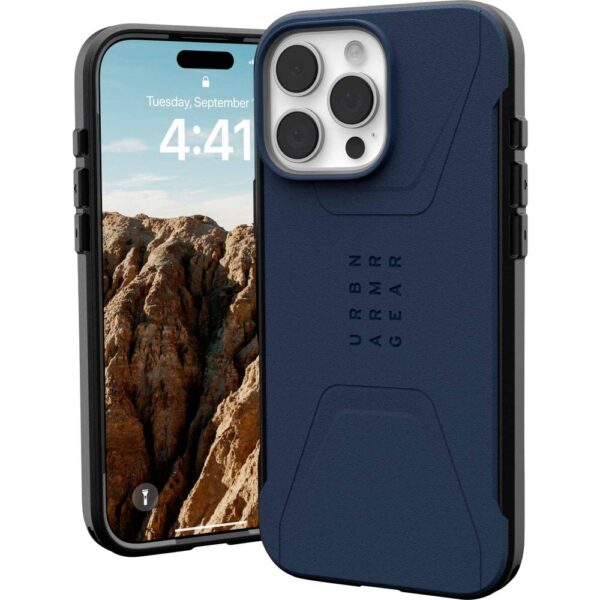 UAG Civilian MagSafe Case Cover Apple iPhone 16 Pro Max Blauw Stootbestendig