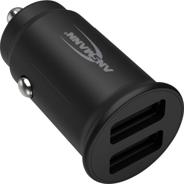 Ansmann InCar Charger CC212 USB-oplader 12 W 2x USB-A Zwart Auto, Vrachtwagen