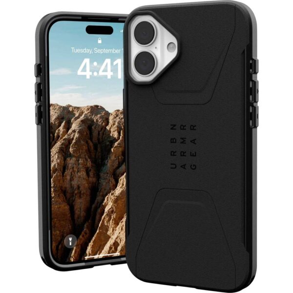 UAG Civilian MagSafe Case Cover Apple iPhone 16 Plus Zwart Stootbestendig