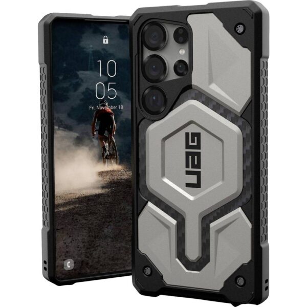Urban Armor Gear Monarch Pro Outdoor telefoonhoes Samsung Galaxy S25 Ultra Titaan Inductieve lading, Stootbestendig