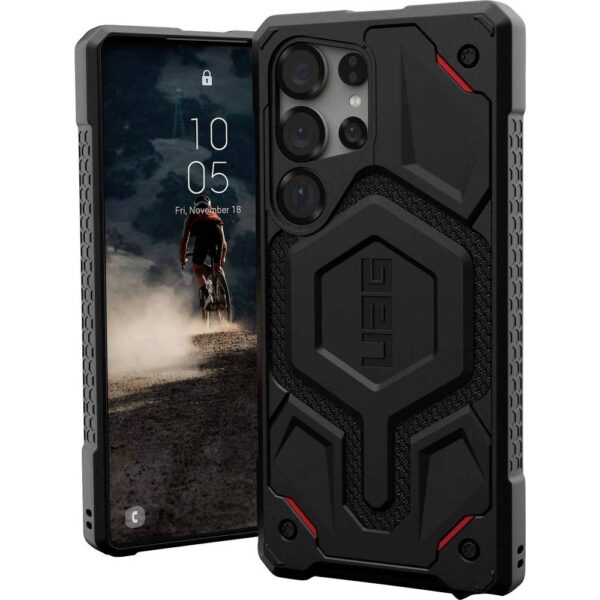 Urban Armor Gear Monarch Pro Outdoor telefoonhoes Samsung Galaxy S25 Ultra Zwart Inductieve lading, Stootbestendig