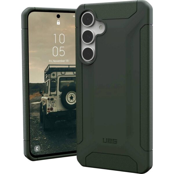 Urban Armor Gear Scout Backcover Samsung Galaxy S24 FE Olijf Inductieve lading, Stootbestendig