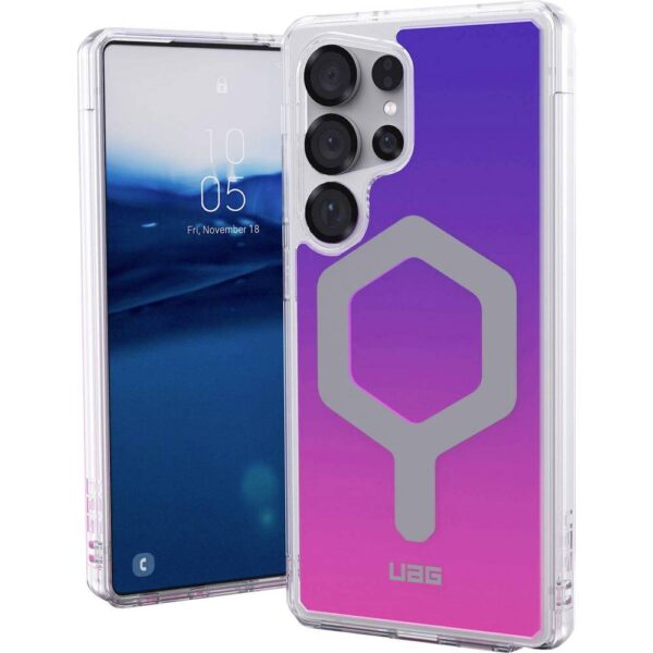 Urban Armor Gear Plyo Pro Backcover Samsung Galaxy S25 Ultra Lila, Pink Inductieve lading, Stootbestendig