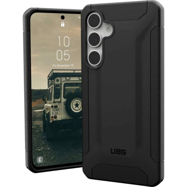 Urban Armor Gear Scout Backcover Samsung Galaxy S24 FE Zwart Inductieve lading, Stootbestendig