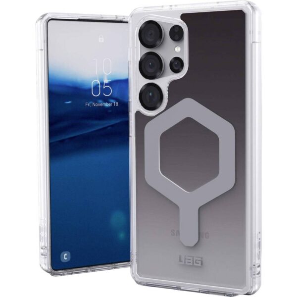 Urban Armor Gear Plyo Pro Backcover Samsung Galaxy S25 Ultra Transparant, Ombré Inductieve lading, Stootbestendig