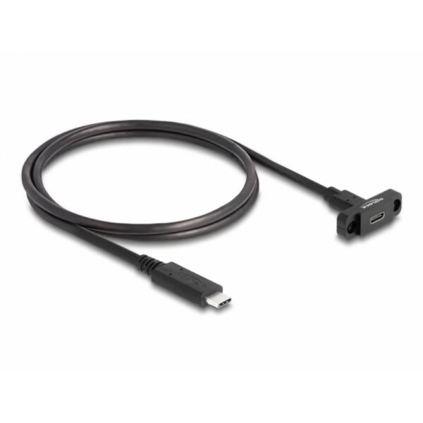 Delock USB-C-kabel USB 3.2 Gen2 USB-C bus, USB-C stekker 1.00 m Zwart 87824