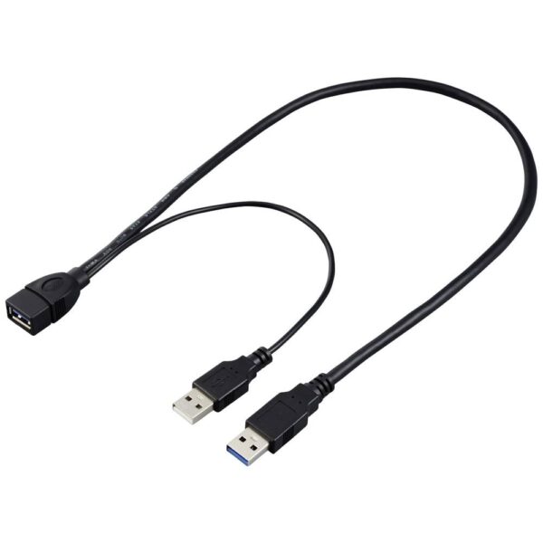 Renkforce USB-kabel USB 3.0 USB-A stekker, USB-A bus 0.50 m Zwart RF-5719752