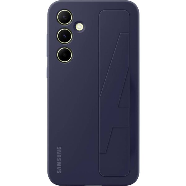 Samsung Standing Grip Case Cover Samsung Galaxy A55 5G Marine-blauw Stootbestendig