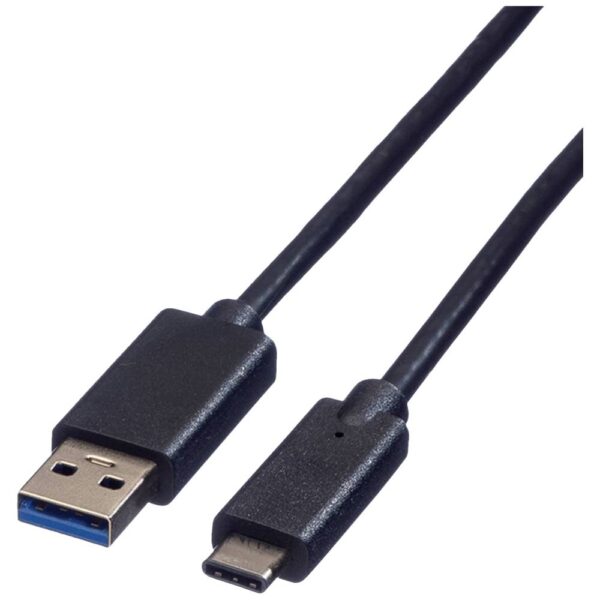 ROLINE USB 3.2 Gen 1 kabel, A-C, M/M, zwart, 1 m
