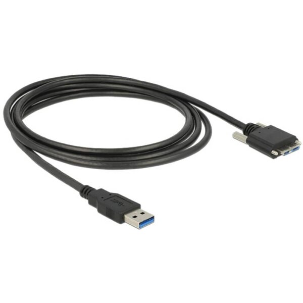 Delock USB-kabel USB-A stekker, USB-micro-B stekker 3.00 m Zwart 83599