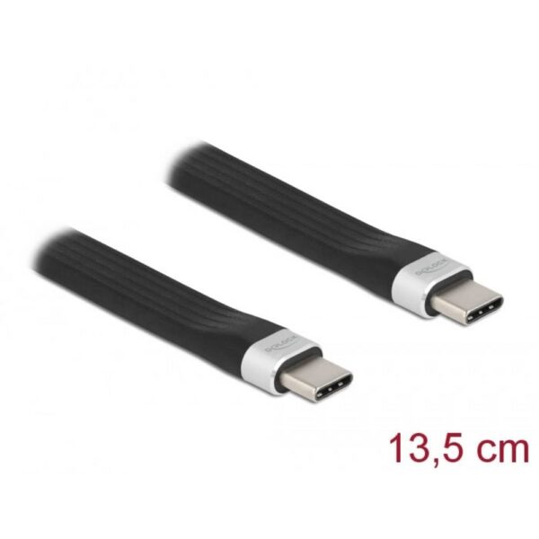 Delock USB-C-kabel USB-C stekker, USB-C stekker 0.14 m Zwart 85770
