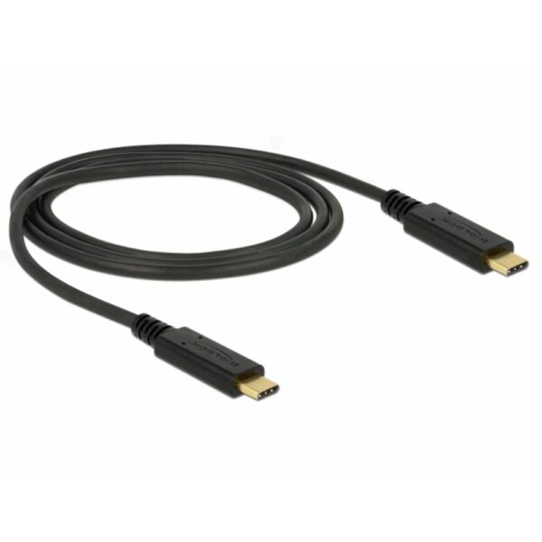 Delock USB-C-kabel USB-C stekker, USB-C stekker 1.00 m Zwart 85531