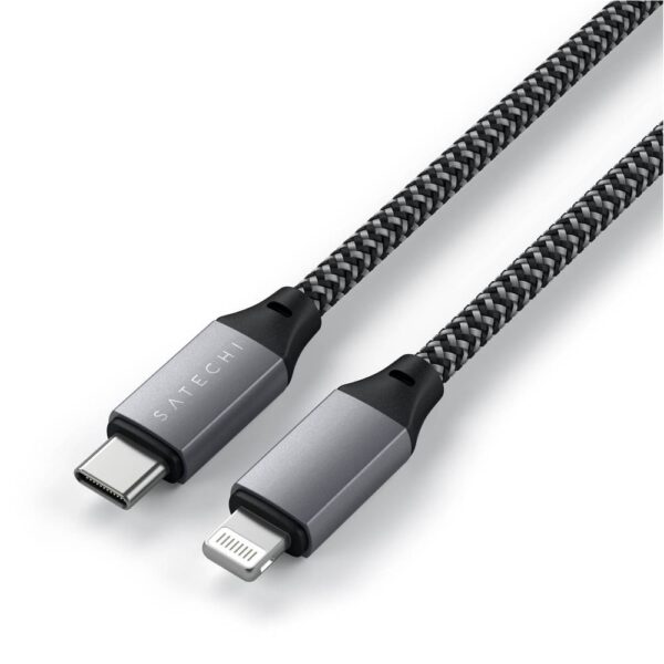 Satechi USB-kabel USB 2.0 USB-C stekker, Apple Lightning stekker 0.25 m Antraciet ST-TCL10M