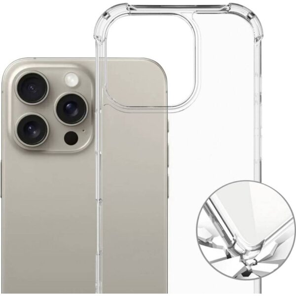 4Smarts Hybrid Case Ibiza Backcover Apple iPhone 16 Pro Max Transparant Inductieve lading