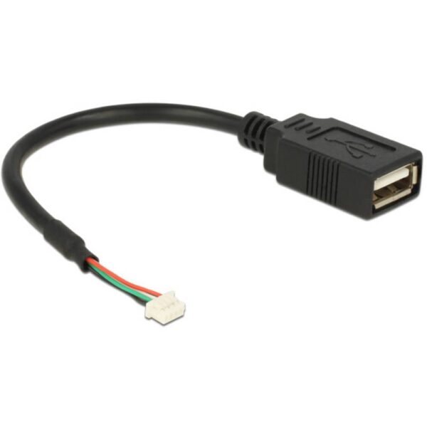 Delock USB-kabel USB 2.0 USB-pinbus, USB-A bus 0.15 m Zwart 84834