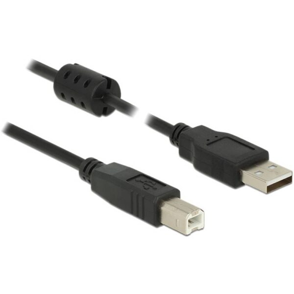 Delock USB-kabel USB 2.0 USB-A stekker, USB-B stekker 0.50 m Zwart 84894