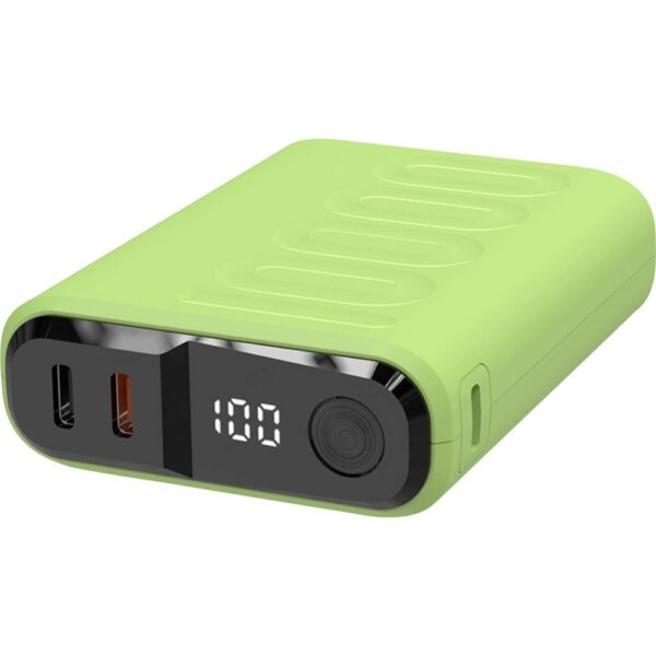 RealPower REALPOWER PB-10000 C Powerbank 10.000 mAh USB PD Lichtgroen