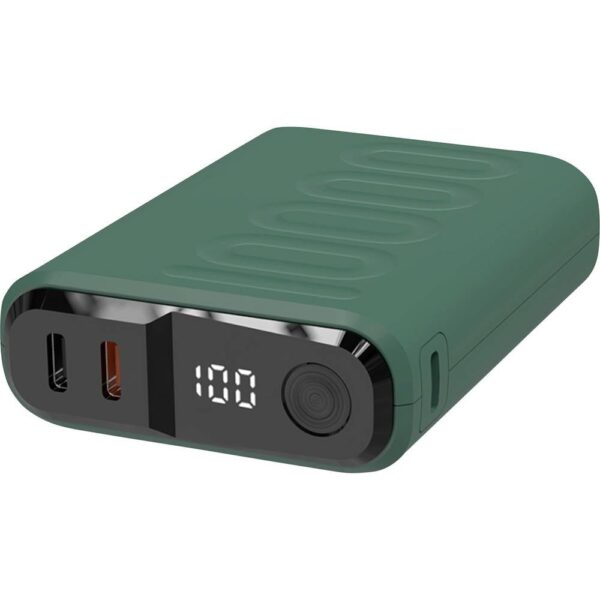 RealPower REALPOWER PB-10000 C Powerbank 10.000 mAh USB PD Donkergroen