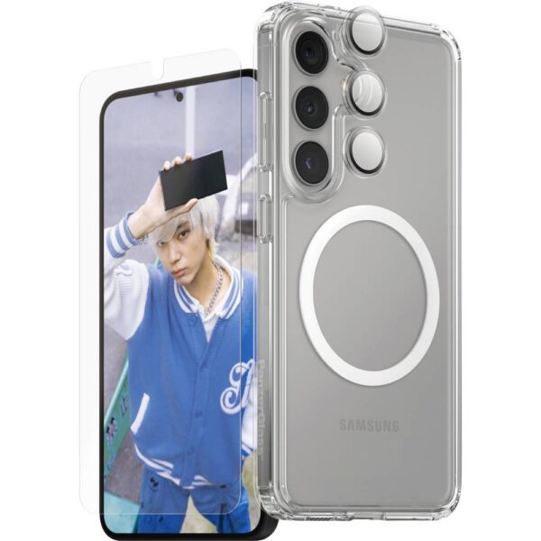 PanzerGlass CARE Flagship 3-in-1 Set (hoesje + beschermglas) Samsung Galaxy S25+ Transparant Inductieve lading, Stootbestendig