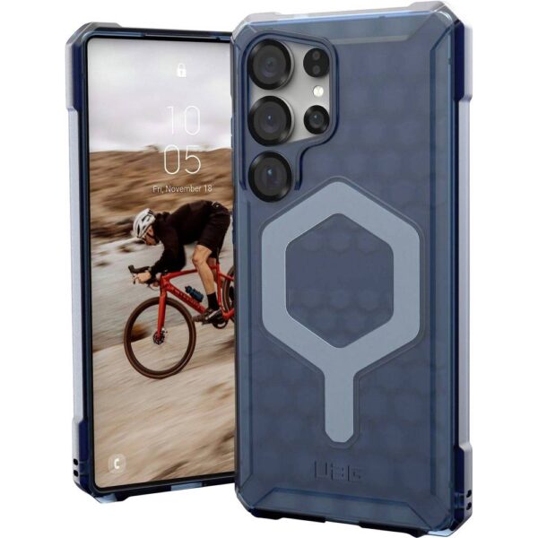 Urban Armor Gear Essential Armor Outdoor telefoonhoes Samsung Galaxy S25 Ultra Blauw, Transparant Inductieve lading