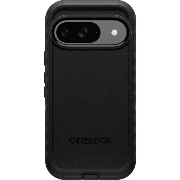 Otterbox Defender Backcover Google Pixel 9, Pixel 9 Pro Zwart Met standaard, Met standfunctie, Stootbestendig
