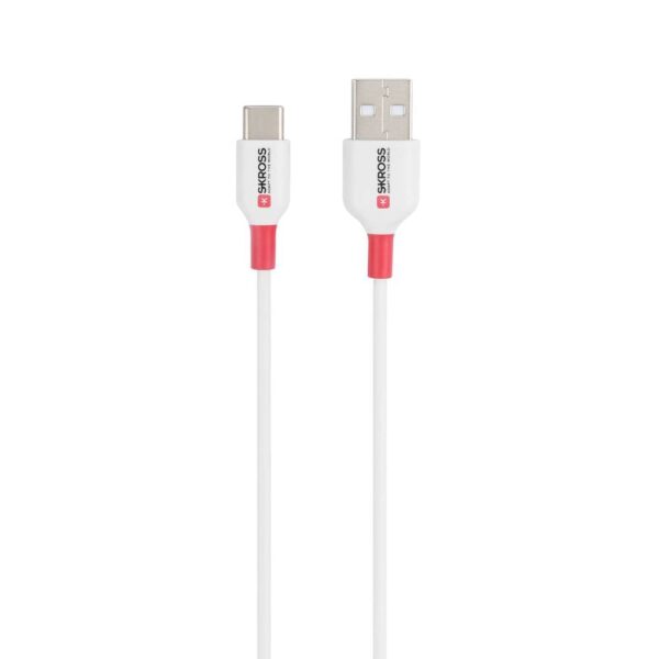 Skross USB-kabel USB 2.0 USB-A stekker, USB-C stekker 1.20 m Wit Rond SKCA0002A-C120CN