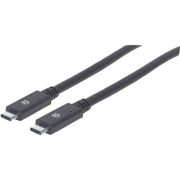 Manhattan USB-kabel USB 3.2 Gen1 (USB 3.0 / USB 3.1 Gen1) USB-C stekker 2.00 m Zwart 354905
