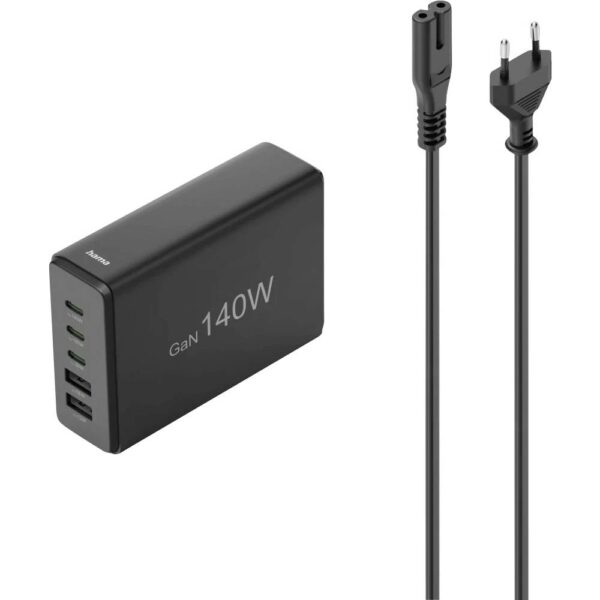 Hama USB-laadstation 140 W Zwart