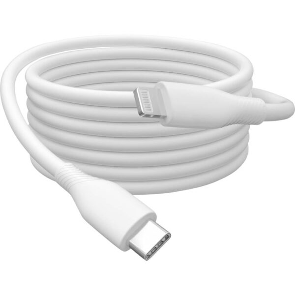 Digitus USB-kabel USB 2.0 Apple Lightning stekker, USB-C stekker 0.50 m Wit Flexibel, Zeer flexibel, Met USB, Silicone, Uitstekende verouderingseigenschappen,