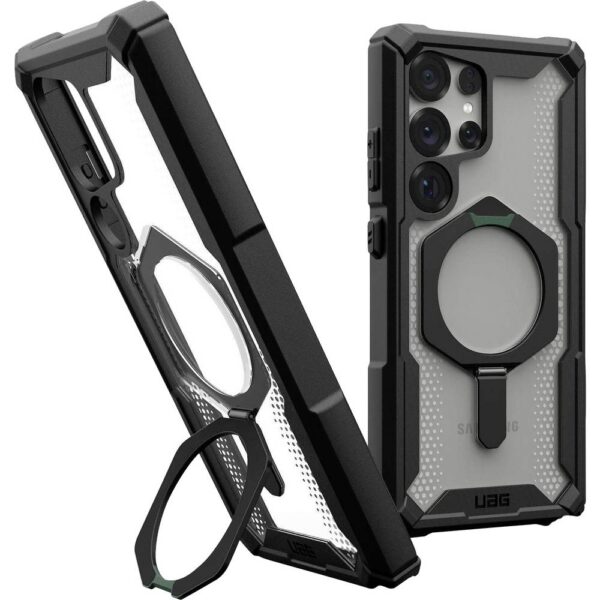 Urban Armor Gear Plasma XTE Outdoor telefoonhoes Samsung Galaxy S25 Ultra Zwart, Transparant Inductieve lading, Met standfunctie, Stootbestendig