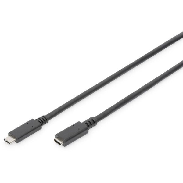Digitus USB-kabel USB 3.2 Gen1 (USB 3.0 / USB 3.1 Gen1) USB-C stekker, USB-C bus 0.70 m Zwart Stekker past op beide manieren AK-300210-007-S