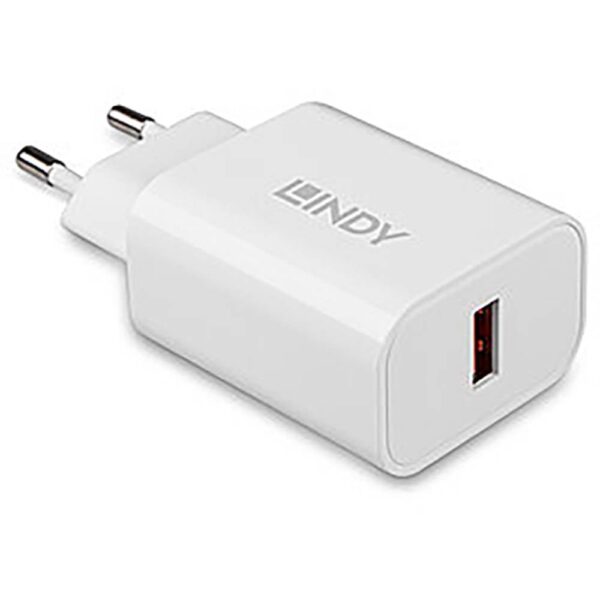 LINDY 18W USB Typ A Charger USB-oplader 18 W 1x USB-A Wit Binnen