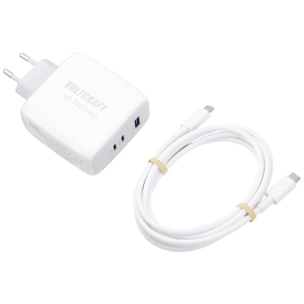VOLTCRAFT UC-3ACX002 USB-oplader 100 W Binnen Uitgangsstroom (max.) 5 A 3 x 1x USB-A, 2x USB-C GaN