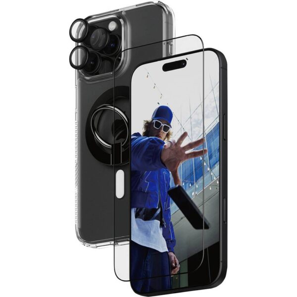 PanzerGlass 4-in-1 Protection B1294+2864+1284+S Screenprotector (glas) Apple iPhone 16 Pro Max 1 stuk(s) Anti-vingerafdruk, Krasvast