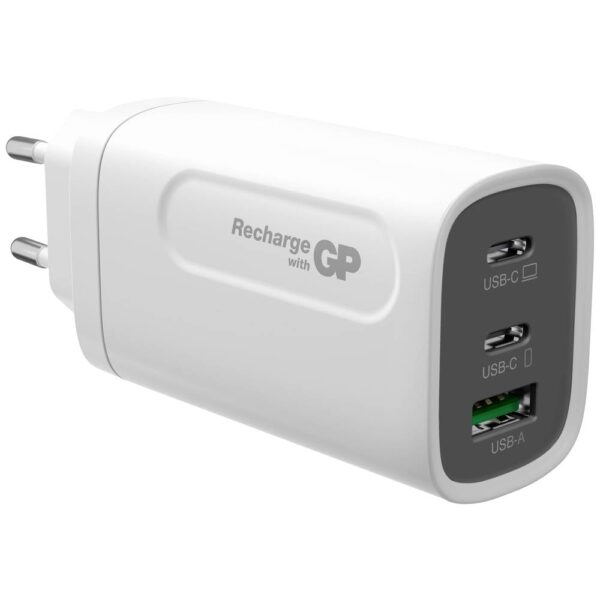 GP GPWCGM3AWHUSB254 USB-oplader 65 W 1x USB-A, 2x USB-C USB PD Wit Binnen