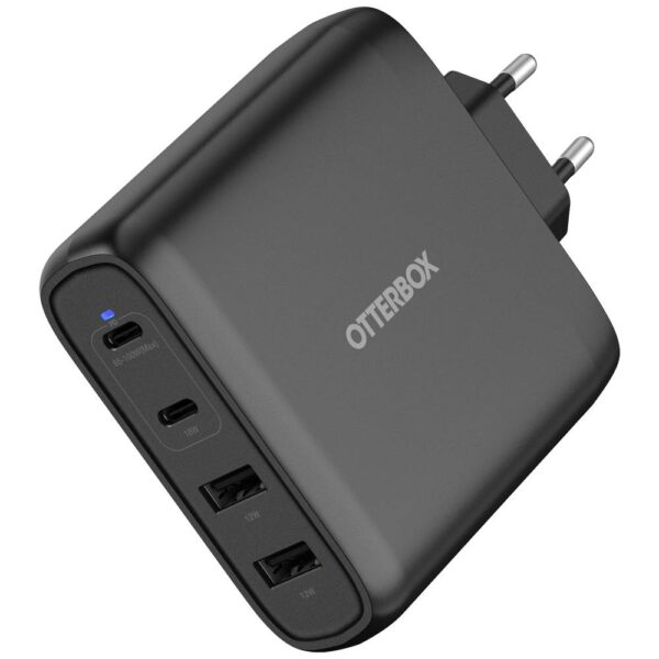 Otterbox Standard EU USB C USB-oplader 100 W 2x USB-C, 2x USB-A USB PD Zwart Binnen