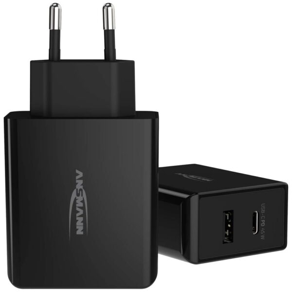 Ansmann Home Charger 247PD USB-oplader 45 W 1x USB-A, 1x USB-C USB PD Zwart Binnen