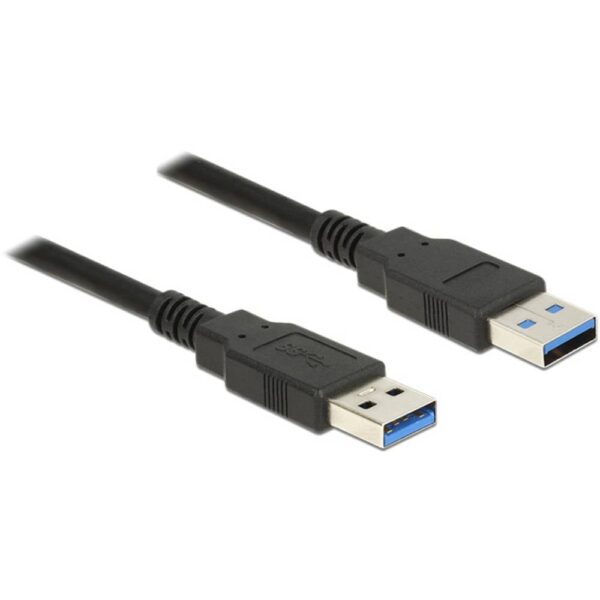 Delock USB-kabel USB 3.2 Gen1 (USB 3.0 / USB 3.1 Gen1) USB-A stekker, USB-A stekker 1.50 m Zwart 85061