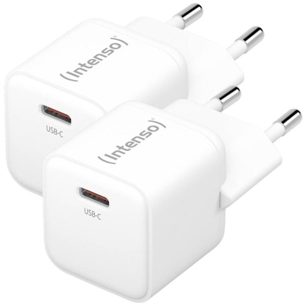 Intenso W30C GaN USB-oplader 30 W 1x USB-C Wit Binnen GaN, USB Power Delivery (USB-PD)