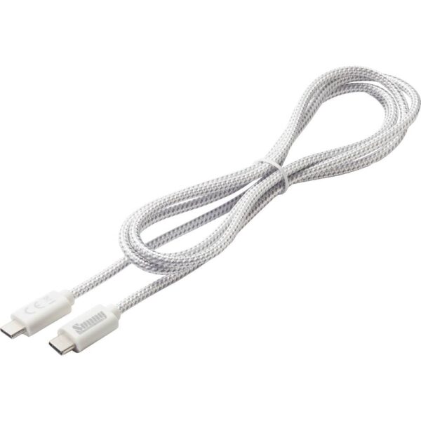 Dehner Elektronik USB-C-kabel USB 2.0 USB-C stekker 1.5 m Wit Power cable (USB-C to USB-C)