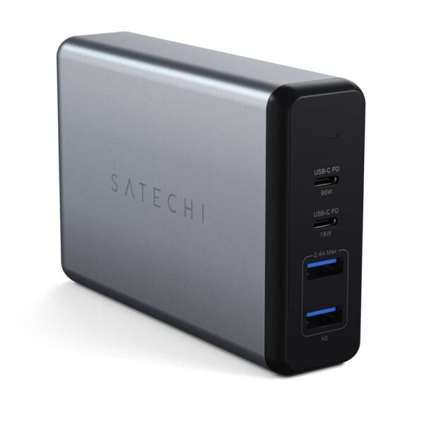 Satechi ST-TC108WM USB-oplader 108 W 2x USB-A, 2x USB-C USB PD Antraciet Binnen