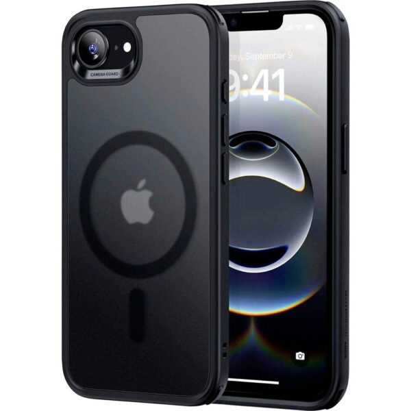 ESR Classic Hybrid HaloLock Backcover Apple iPhone 16e Zwart Inductieve lading, MagSafe compatible, Stootbestendig