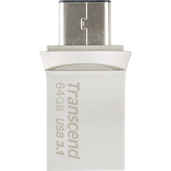 Transcend JetFlash® 890 USB-stick smartphone/tablet Zilver 64 GB USB-A 3.2 Gen 2, USB-C