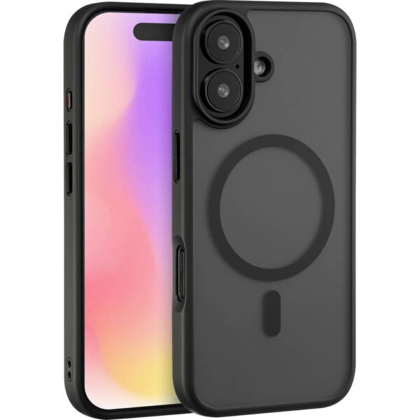 Renkforce iPhone 17 Schwarz Transparent backcover Backcover Apple iPhone 17 Zwart, Transparant Inductieve lading, MagSafe compatible