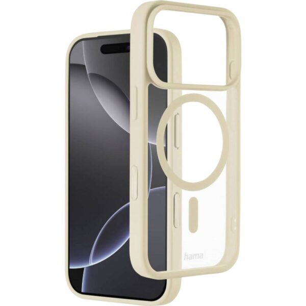 Hama Cover Apple iPhone 17 Pro Beige MagSafe compatible, Inductieve lading