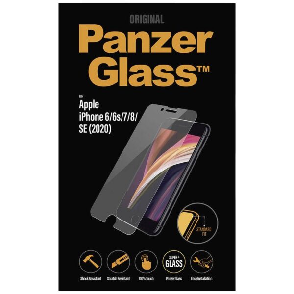 PanzerGlass 2684 2684 Screenprotector (glas) Apple IPhone SE (Gen.3, 2022), IPhone SE (Gen.2, 2020), iPhone 8, iPhone 7, iPhone 6 1 stuk(s) Anti-vingerafdruk,